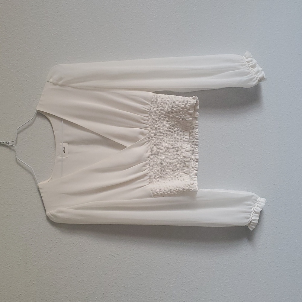 Wilfred Cream V-Neck Blouse